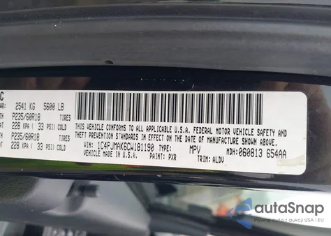 2012 Jeep Liberty Sport from USA, damaged, VIN 1C4PJMAK6CW181190